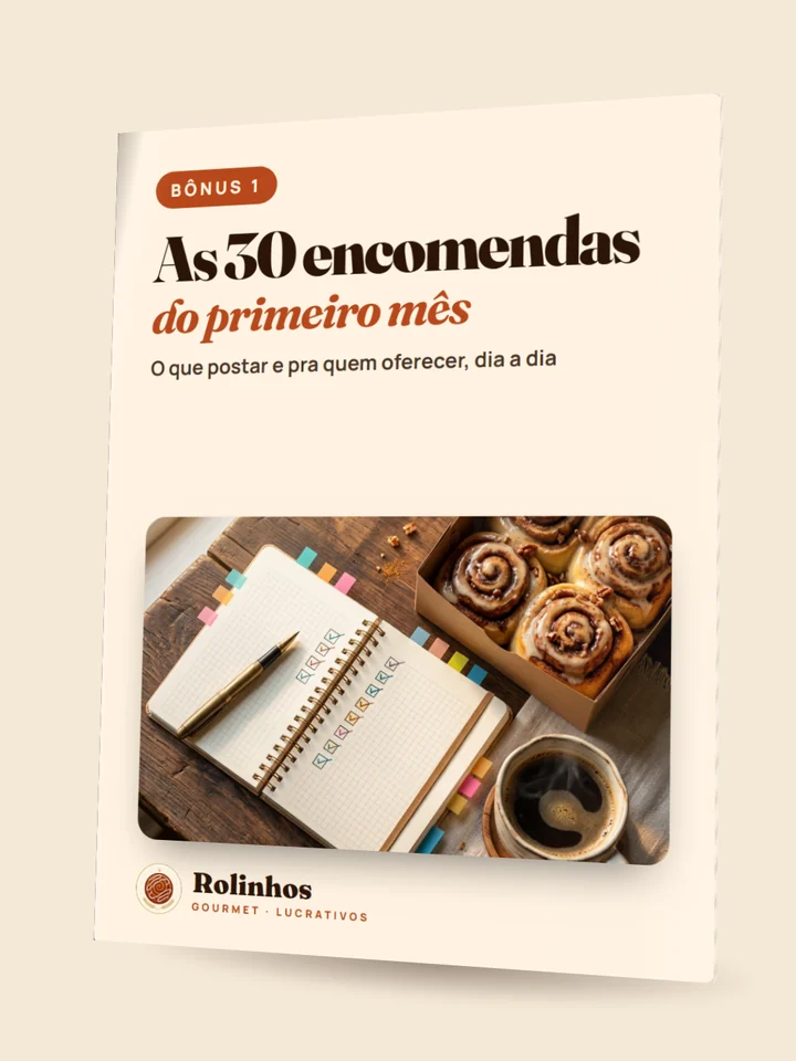 Bônus 1: calendário de 30 dias com as tarefas de venda