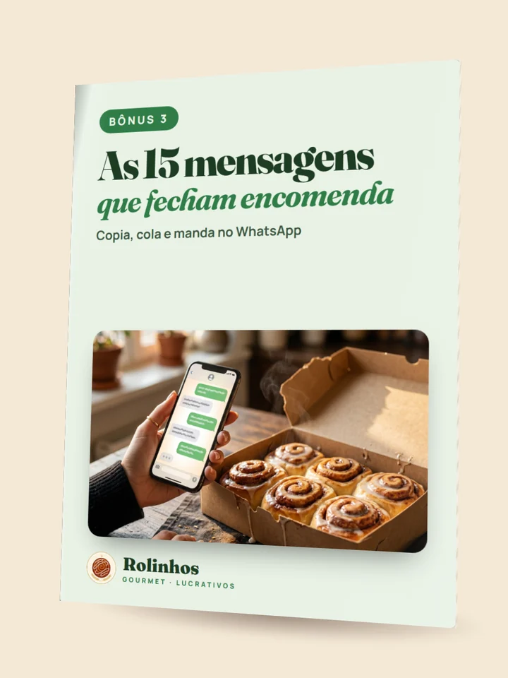 Bônus 3: conversa de WhatsApp com as mensagens prontas