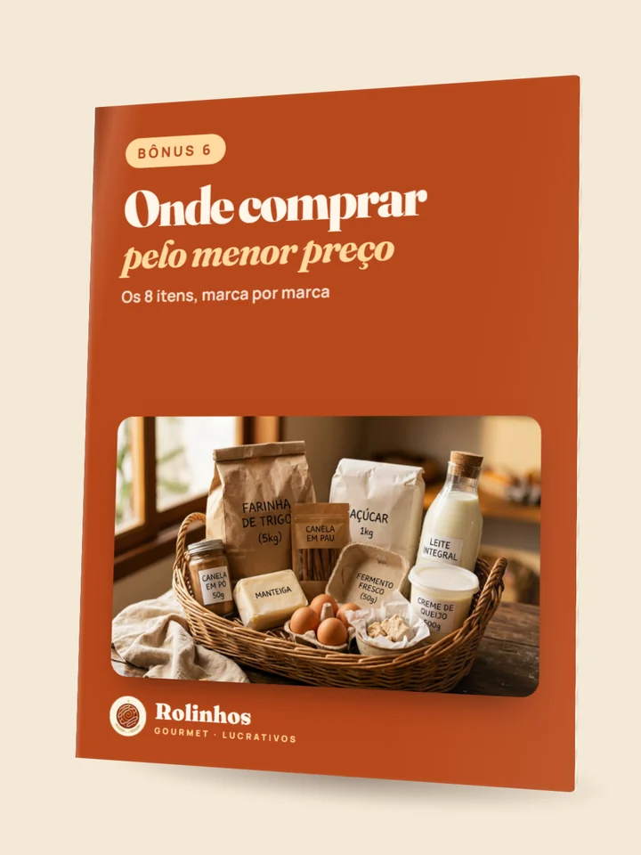 Bônus 6: lista de compras com os oito ingredientes