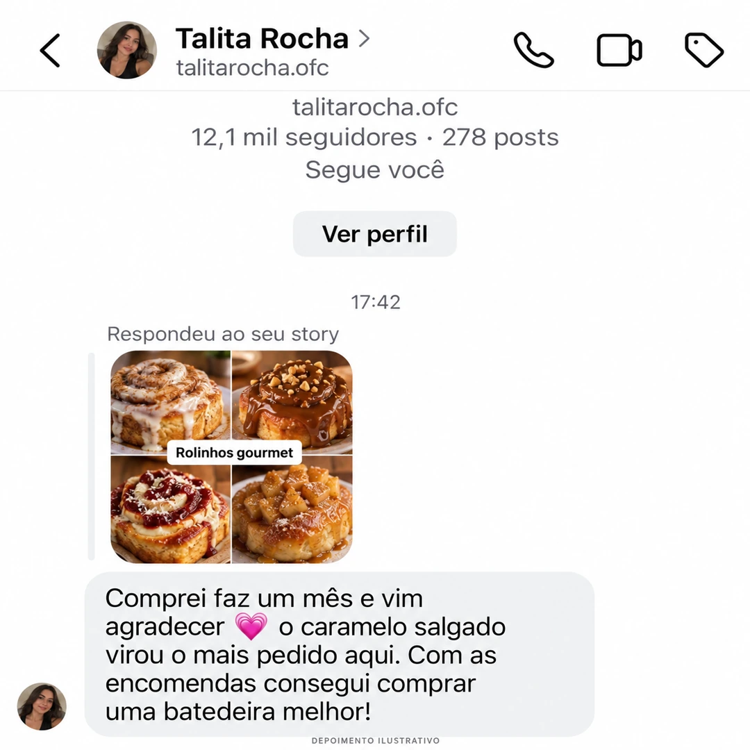 Depoimento de Talita Rocha: caramelo salgado virou o sabor mais pedido