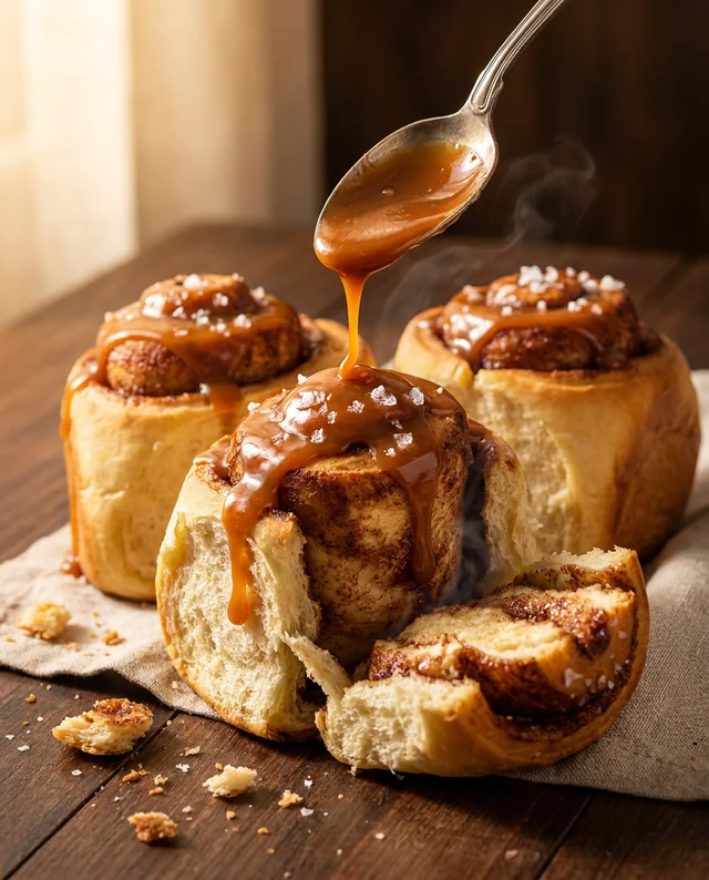 Rolinho de caramelo salgado com flor de sal por cima